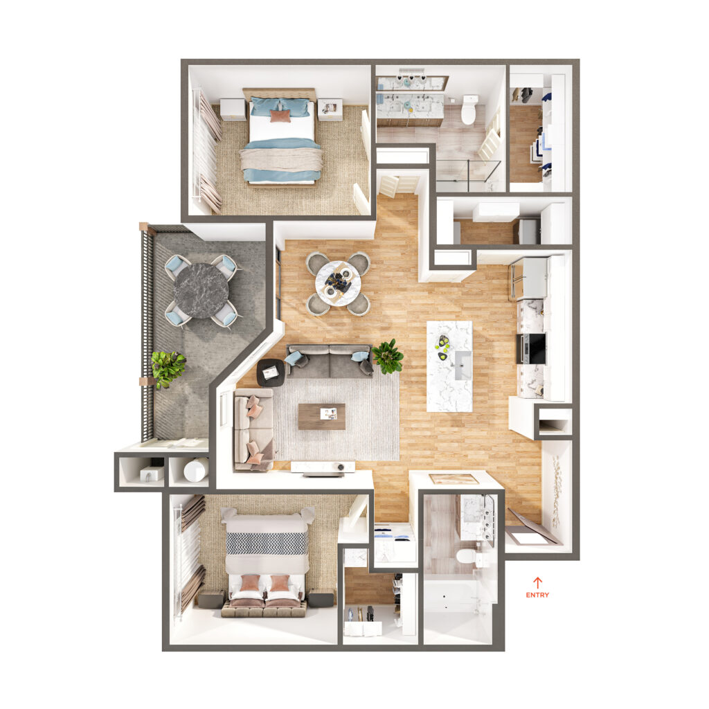 Texas apartment floor plan.